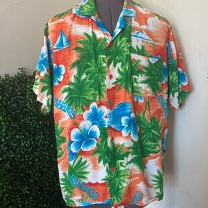 Watanmal tropical fashion vintage shirt Sz XL